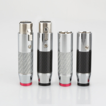 OEM ODM cannon balanced male and female head black and white carbon fiber rhodium plated XLR three core audio signal line balance head