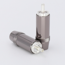 New gun color silver-plated RCA head HIFI audio amplifier RCA signal plug audio-visual electrical appliance DIY plug