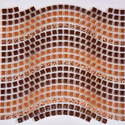 Mosaic wall stickers decorate simple living room TV entrance glass water ripple puzzle art parquet tiles