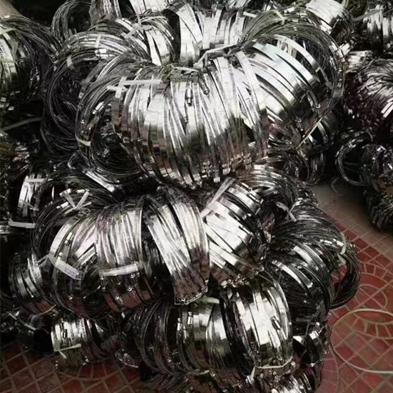 Large American stainless steel hose clamp air conditioning hose clamp ventilation pipe clamp pipe fastener throat clamp clamp