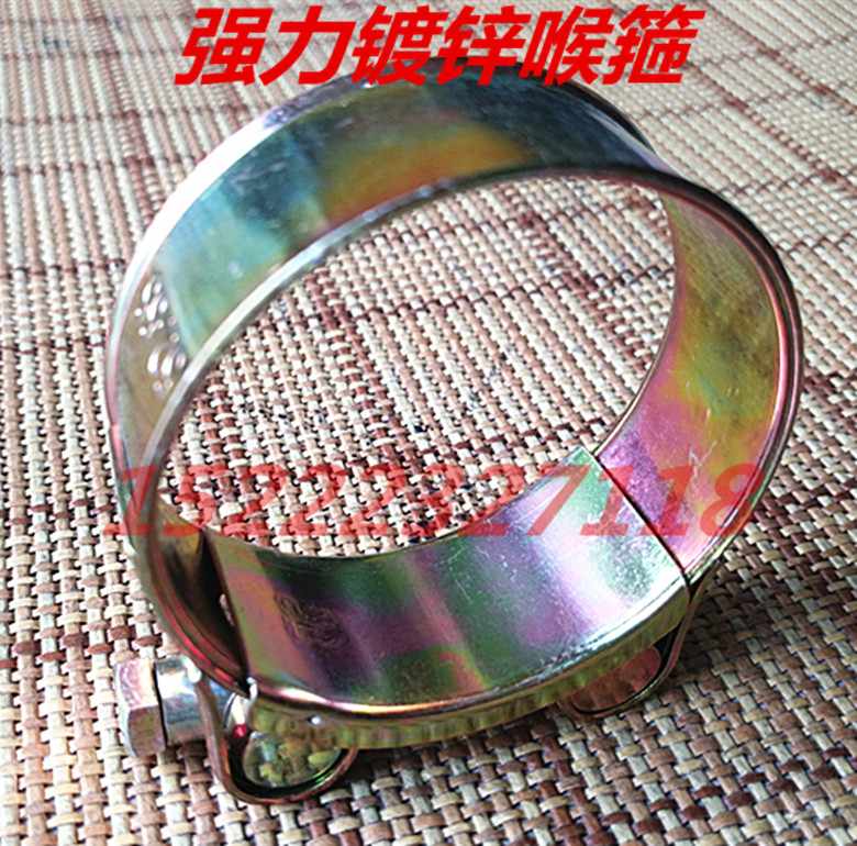 Strong color galvanized throat hoop clamp hoop European style solid pipe clamp pipe hoop Leilin throat hoop factory 17-252mm
