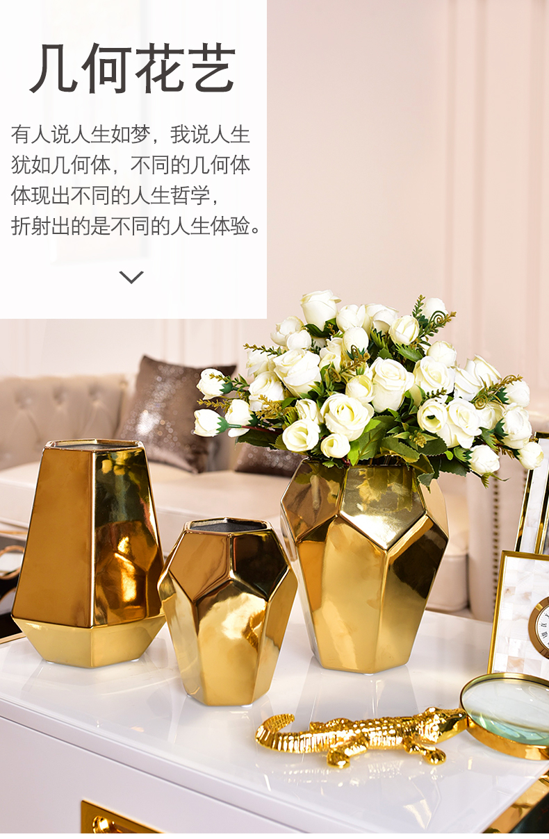 Light European - style key-2 luxury ceramic vases, I and contracted sitting room tea table table decorative dried flowers flower arrangement furnishing articles household act the role ofing is tasted