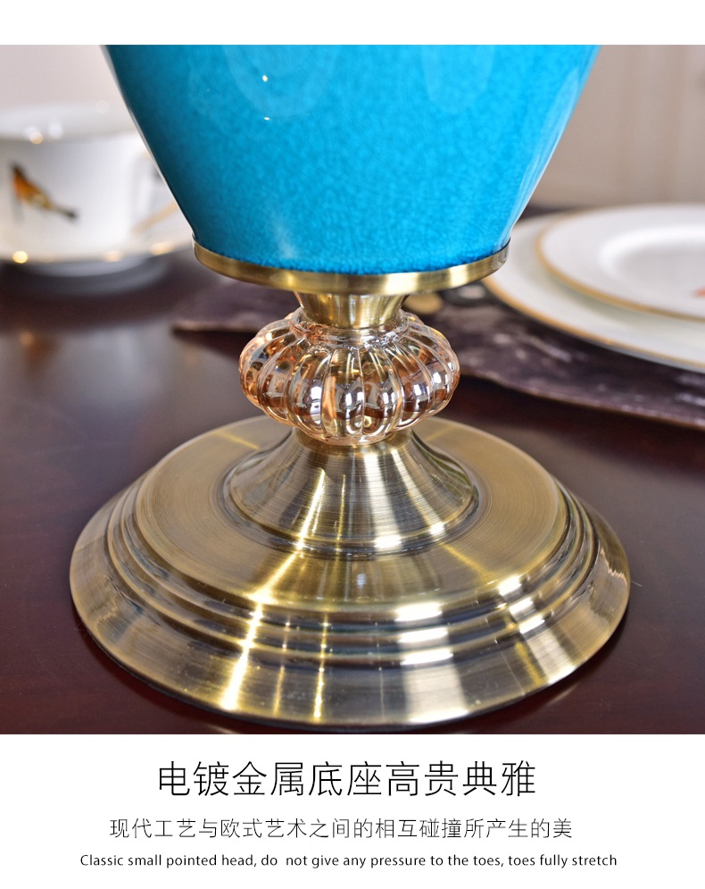 European ceramic vase wine TV ark, furnishing articles sitting room porch table dry flower simulation flowers flower arrangement American act the role ofing is tasted
