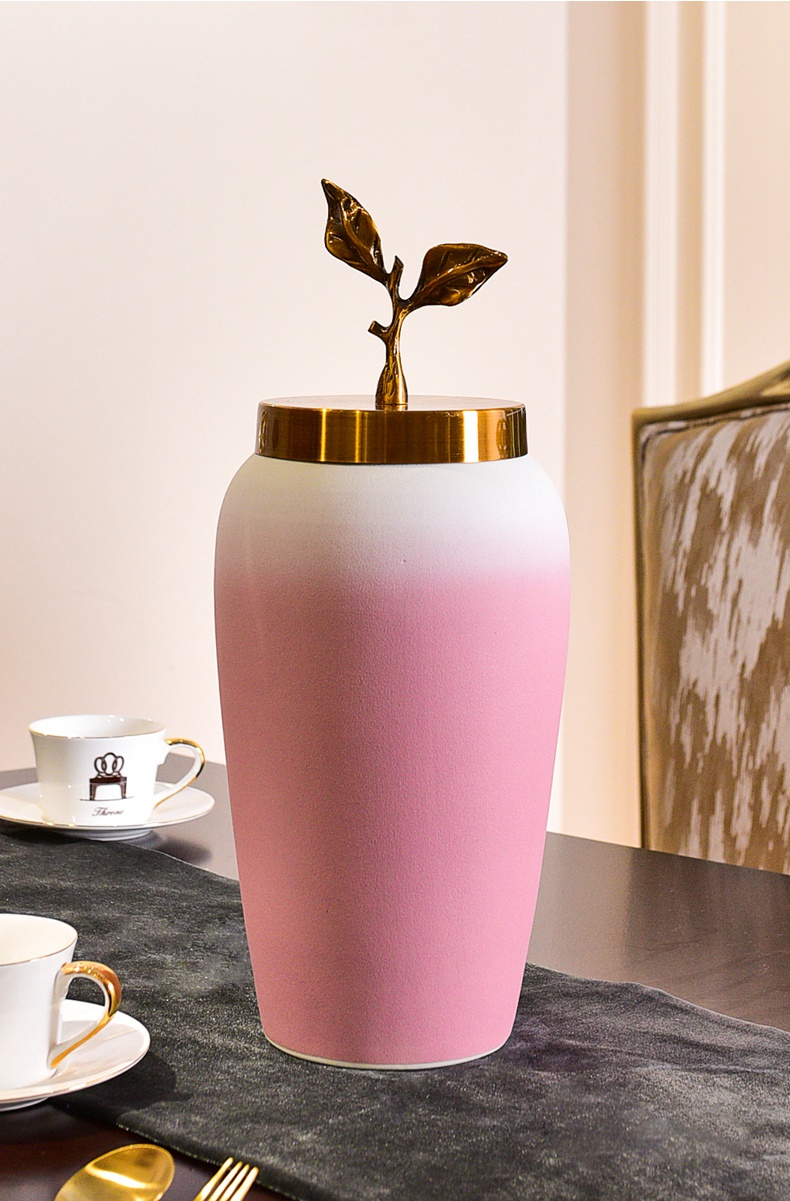 Modern light much creative ceramic vase furnishing articles new Chinese flower arranging jingdezhen sitting room tea table manually large vase