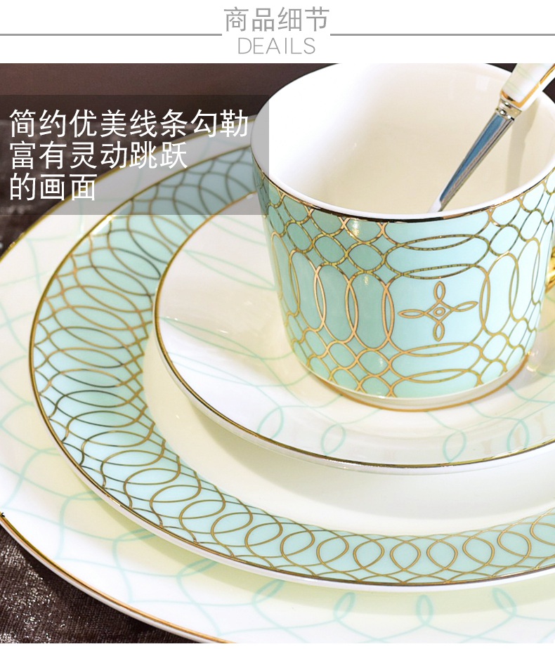 Contracted modern western - style food table between example ipads porcelain suit web celebrity ins restaurant cutlery knife and fork spoon dinner plate