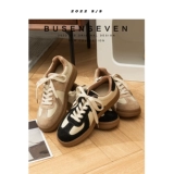 Универсальные кроссовки для отдыха на плоской подошве, весенняя обувь, из натуральной кожи