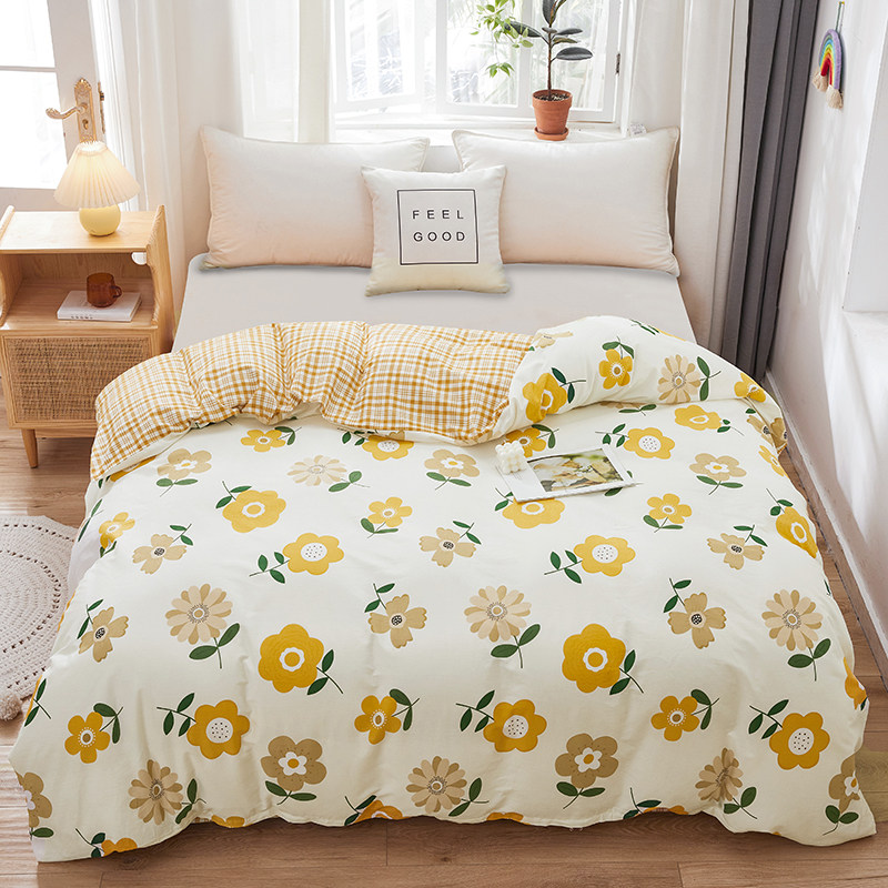Pure cotton quilt cover Single piece Summer 1 5 m All cotton Home Single double 200x230cm thin section Student Dormitory Quilt Cover