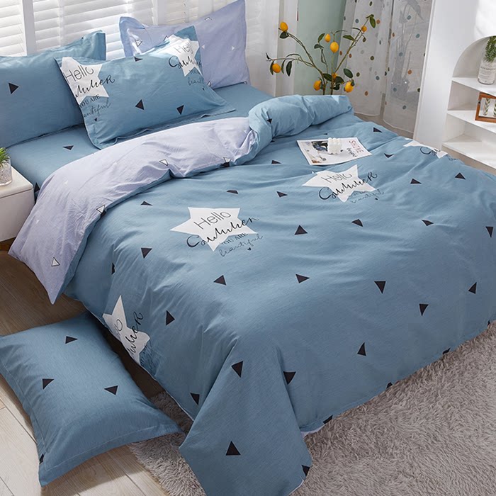 Four set of cotton pure cotton 1 8 thick sheets of double 1 5 m covered by simple bed supplies 4 pieces