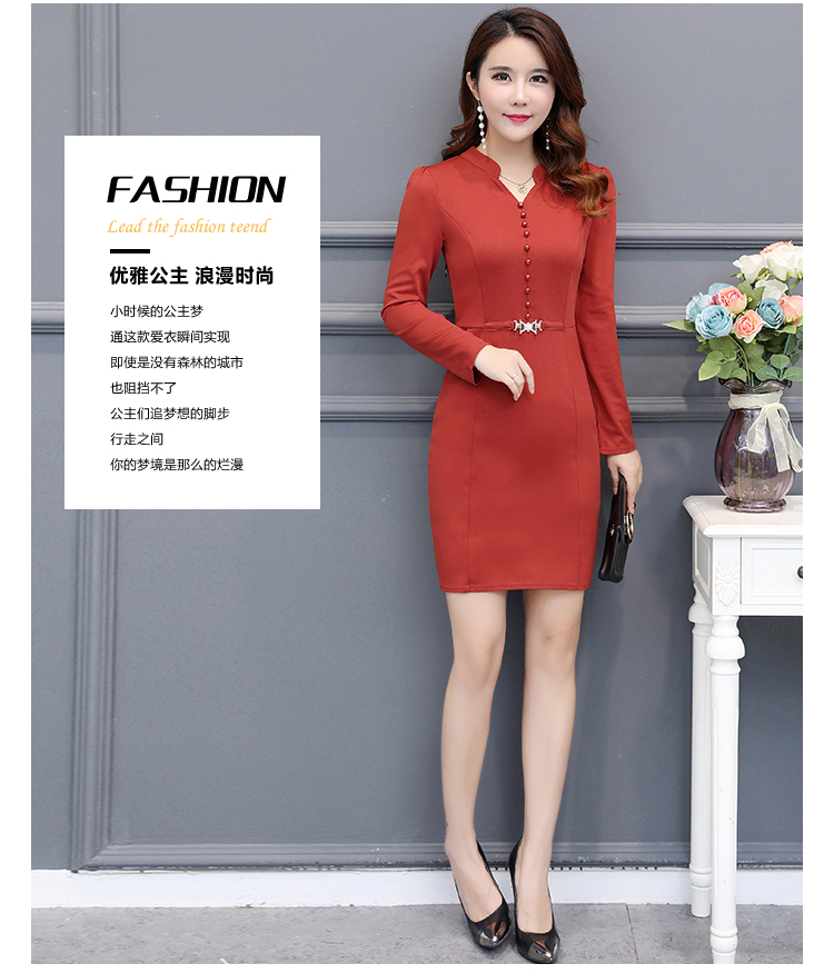 Mùa xuân và mùa thu mới của phụ nữ váy cỡ lớn 30-40-48 tuổi phụ nữ cộng với váy nhung dày dưới váy váy maxi