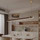 Postmodern Minimalist Restaurant Chandelier Designer Italian Creative Minimalist Tea Room Dining Table Bar Island Bench