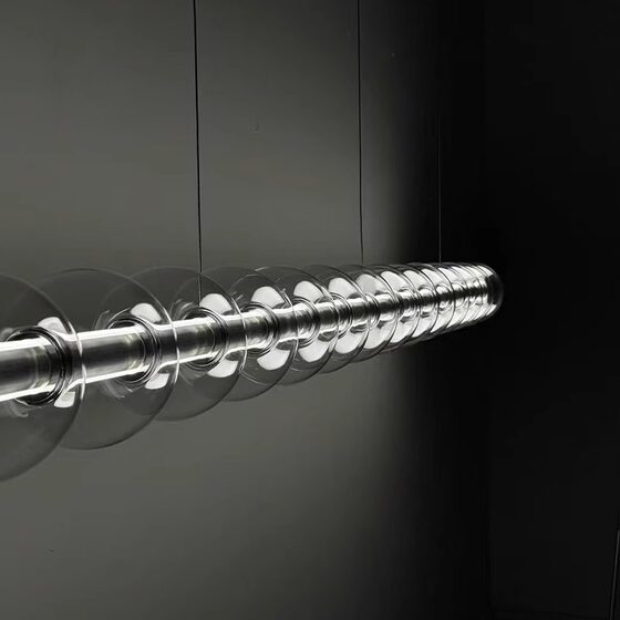 Postmodern Minimalist Creative Restaurant Chandelier Bubble Glass Lamp Cafe Window Bar Island Bench Strip Light