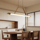 American Cerno Penna Vintage Solid Wood Restaurant Chandelier, Linear Island Bar Counter Desk Study Lamp
