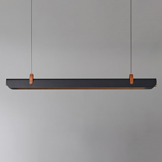 Minimalist Restaurant Chandelier New Model Light Luxury Black Island Bar Office Extra-Long 2m Front Desk Linear Light