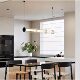 Danish Designer Restaurant Chandelier, Creative Post-Modern Bar Counter, Hotel Dining Table, Long Glass Italian Minimalist Art