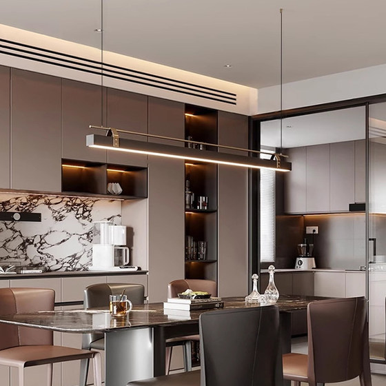 Postmodern Minimalist Restaurant Chandelier Designer Italian Creative Minimalist Tea Room Dining Table Bar Island Bench