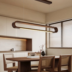 Danish Designer Minimalist Restaurant Chandelier Creative Solid Wood Long Tea Table Island Bar Zen Study Office