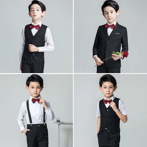 Детский костюм мальчика цветочника, классический костюм, пианино, наряд для музыкальных выступлений для мальчиков, благородный крой