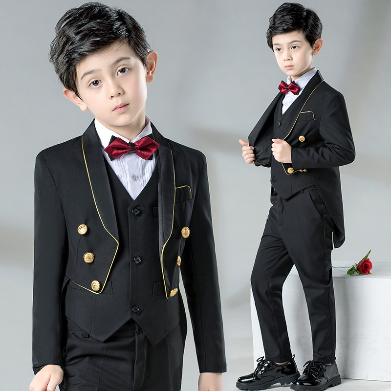 Children Suits Suit Boy Tuxedo Western Suit Little Host Gown Boy Piano Plays Out of Inn Wind Summer