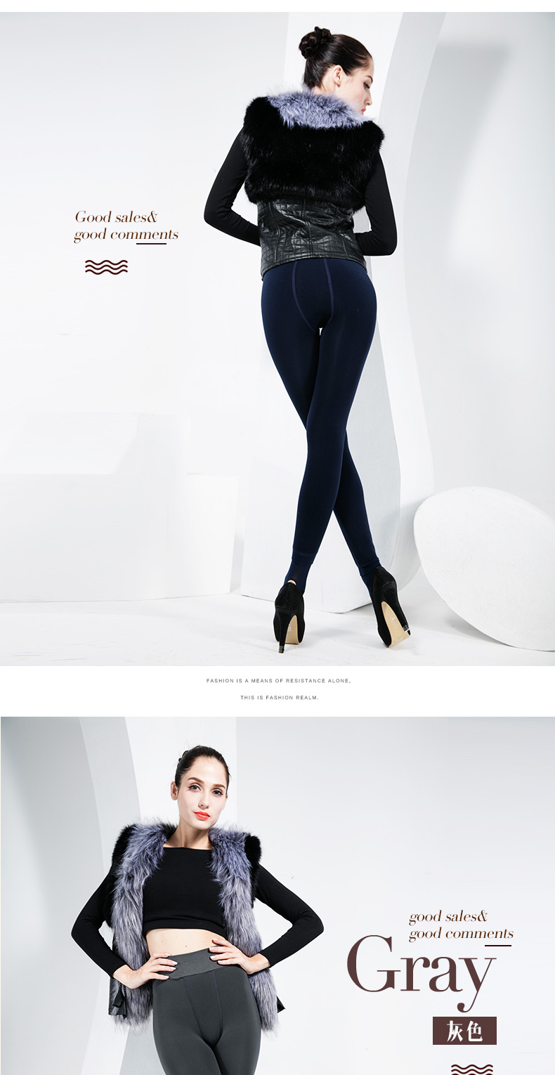 Langsha giẫm lên quần legging và quần lửng nhung mùa thu và mùa đông dày màu thịt đen cỡ lớn là một mảnh với bàn chân tất nữ sinh đẹp