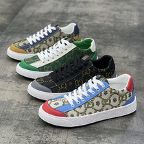 Net Red New Personality Breathable Low-Help Board Shoes Mens Summer Trend Spelling Letters Big Heads 100 Hitch Casual Sails Shoes