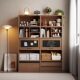 Meng Xiaoxiong Low Bookcase with Solid Wood Glass Doors, Half-Wall Display Cabinet, Home Combination Cabinet, Modular Cabinet, Tv Cabinet, Dust-Proof Cabinet