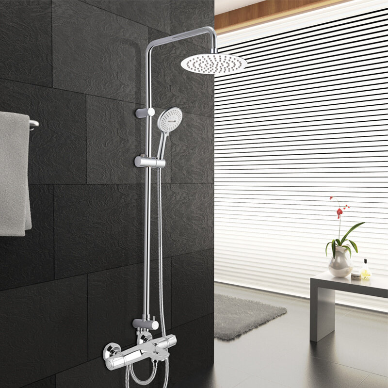 Morn Ming installed thermostatic bathtub tap with handheld shower head 58332H