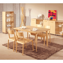 Qumei Home Modern Light Nordic One Table and Four Chairs Restaurant Furniture Small Apartment Square Table Dining Table and Chair Combination