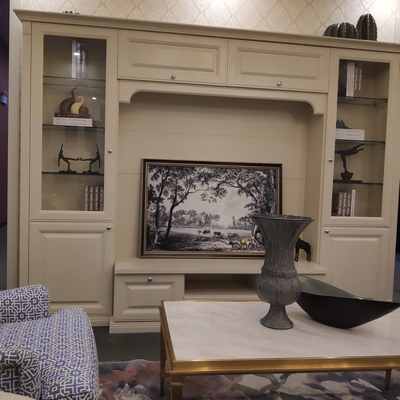 Fufull Gate wooden door NAVIA Scandinavian series log TV cabinet Solid wood TV cabinet NAVIA-G001