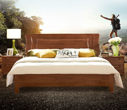 Light home innate series Bedrooms 4 pieces 1 8 m Wardrobe 2 Nightstand 1 8 m Large Bed