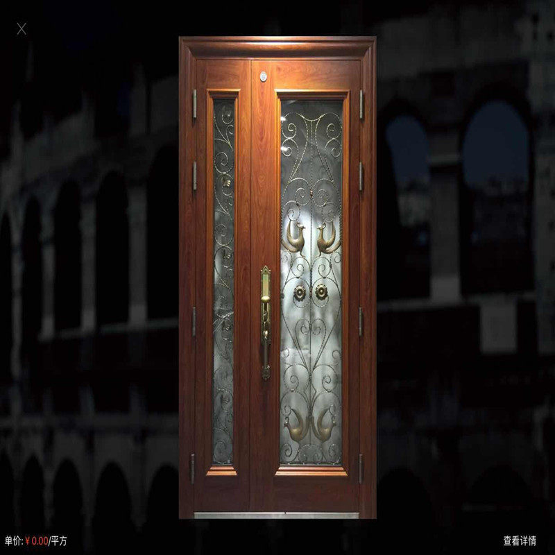 Where the Imperial Roof entry door high-end security door VDL-081 gold screen nestle can be customized according to the wind scale