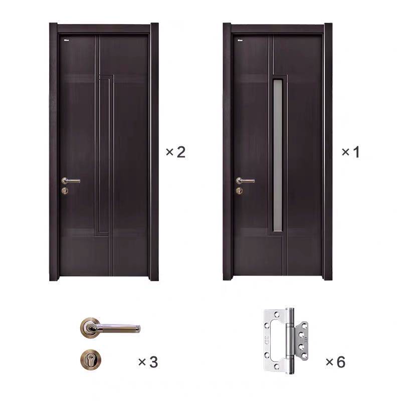 3D lacquered wood door solid wood composite door Dressing Room Glass Door Kitchen door bedroom door solid wood composite door D-735 package