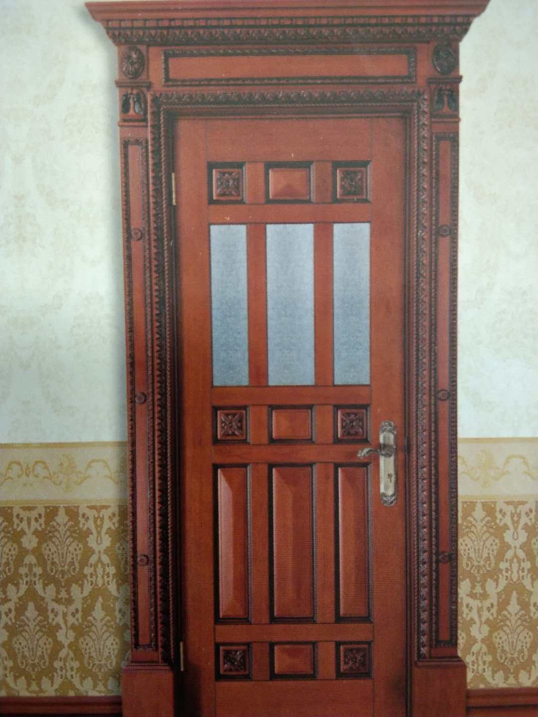 (Order the deposit 500 needs to go to the shop to determine the actual price) Fufull Gate-log door -FM-001BL