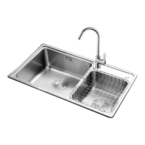 JOMOO 02115 kitchen 304 stainless steel sink double-slot vegetable basin wash basin vegetable basin