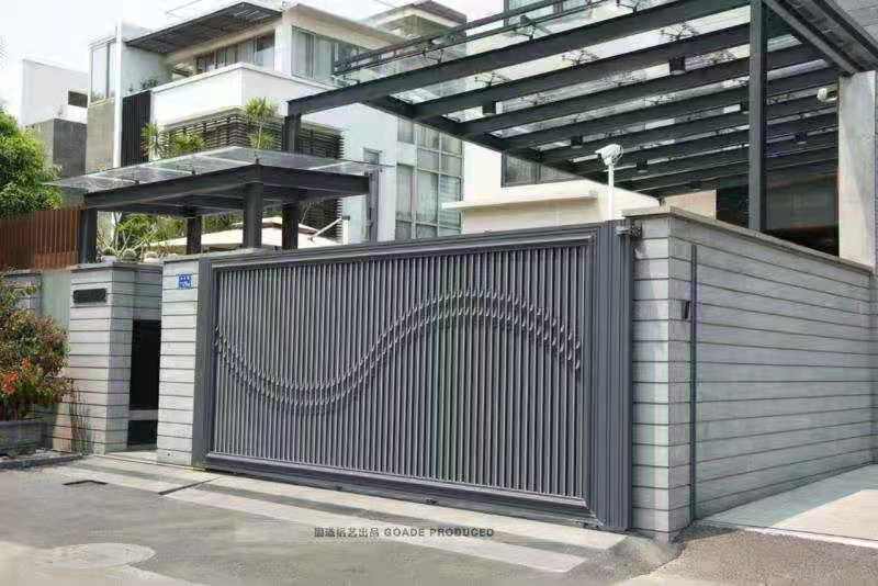 Guidian aluminum door transfer door villa courtyard door open to the door of fine carving