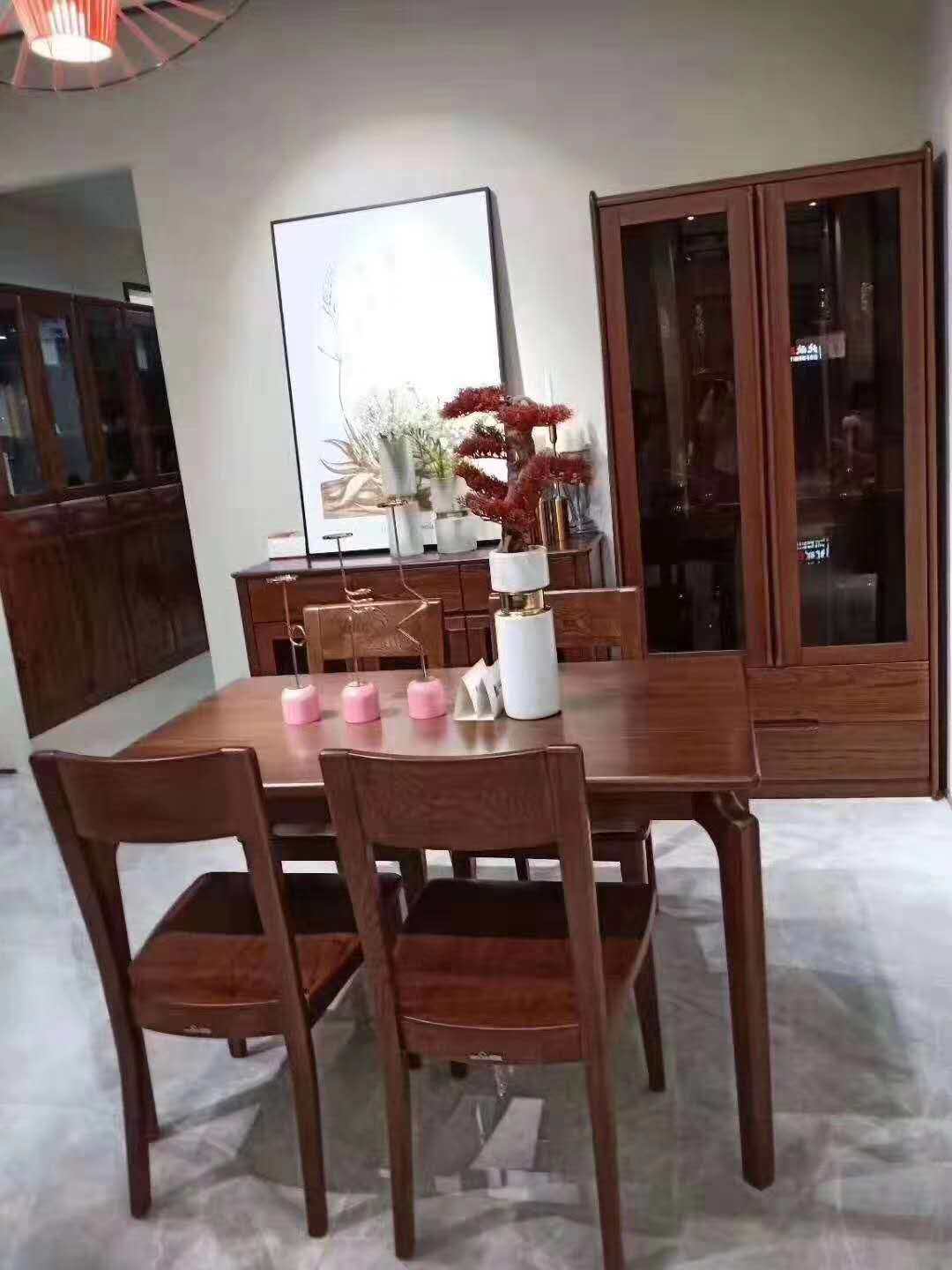 Hengyou dining table and chairs combined solid wood dining table and chairs AS-03 table dining chair actually House