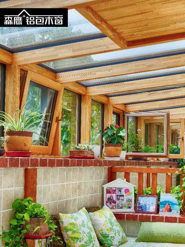 Senhawk Aluminum Clad Wood Windows Swg60 Aluminum Clad Wood Greenhouse Insulation Soundproof Glass High-end Custom Deposit