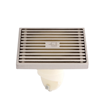 Submarine LTK50-10 copper anti-odor T-type floor drain nickel-plated brushed surface submarine for shower kitchen