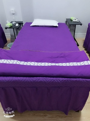 Beauty giường bedspread bao gồm một gia đình bốn thẩm mỹ viện và mát xa trị liệu đơn giản khăn trải giường giường một mảnh bộ với lỗ đặc biệt - Trang bị tấm