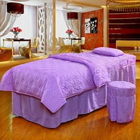 Làm đẹp mới trải giường làm đẹp đặc biệt thẩm mỹ viện đặc biệt kit massage giường bốn giường massage bốn mảnh ra giường spa