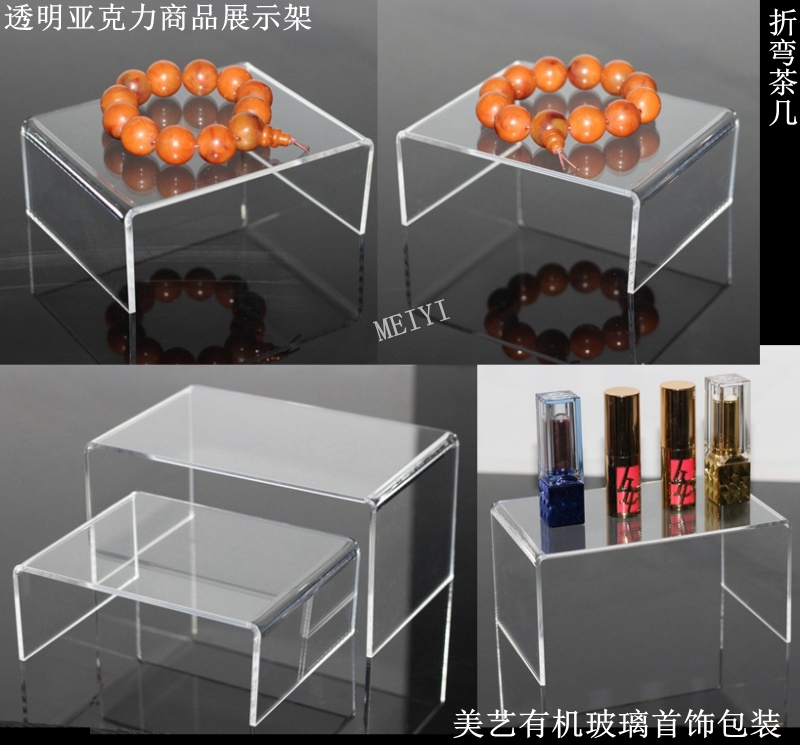 ジュエリー、化粧品、シューズラック、財布のアイベース、デザートの手作りモデルスタンド用の透明アクリルU字型ディスプレイスタンド