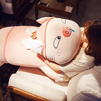 Pig doll plush toy large cute bed lying prone pig doll pillow can be removed and washed sleeping girl doll