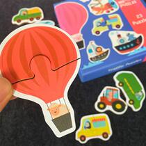 2-3-4 Year Old Baby Puzzle Jigsaw Puzzle Early Childhood Vegetable Fruit Animal Pairing Cognitive Toy Plane Car Jigsaw Puzzle