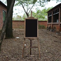 Solid Wood Hanging Carbonated Magnetic Small Blackboard Shop With Billboard Double-sided Chalk Handwritten Menu Bar Bracket Exhibition Board