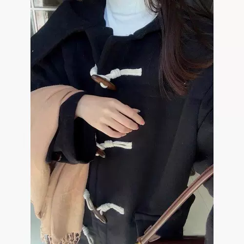 Шерстяное пальто, длинная демисезонная куртка, увеличенная толщина, средней длины, подходит для подростков