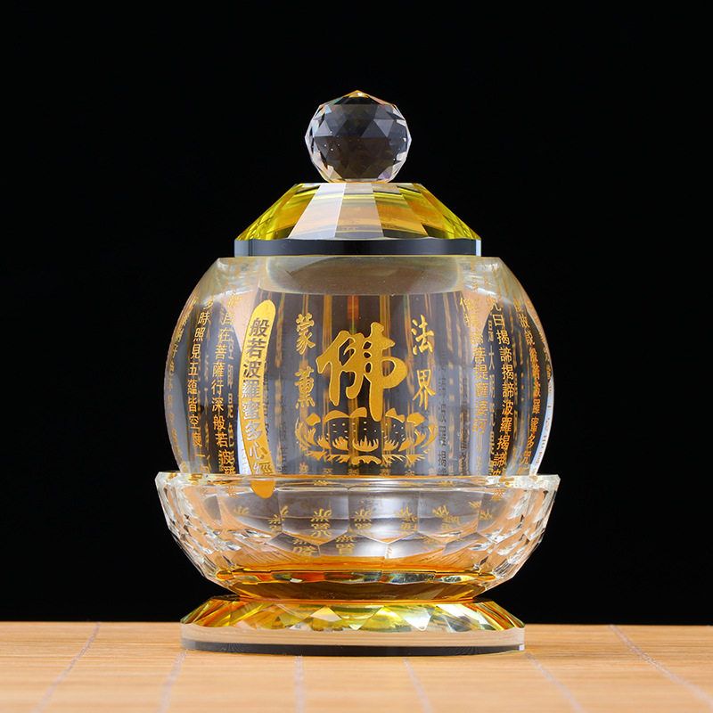 K9 Crystal Lotus Cup with a three - piece cover cover for the water cup of large tragic water cup