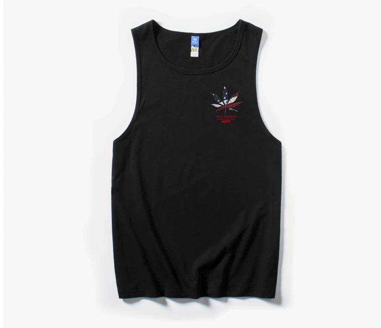 Vest nam thủy triều thương hiệu cotton thể dục thể thao mồ hôi vest thanh niên lỏng lẻo vest không tay giản dị kích thước lớn vest bãi biển