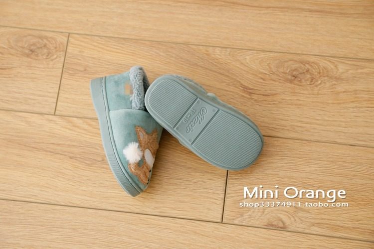 Pantoufles enfants en suède pour hiver - Ref 1009846 Image 12