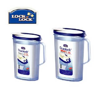 Locknlock Large Capacity Cold Water Jug, Stylish Beverage Cup, Plastic Juice Jug Hpl733 Hap794/607