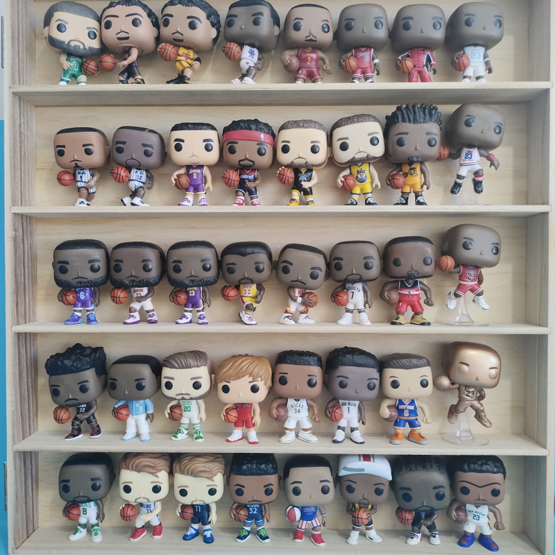 Authentic Nba Star Figurines: Jordan, James, Curry, Doncic, Bulls, Iverson, Loose Items Without Box