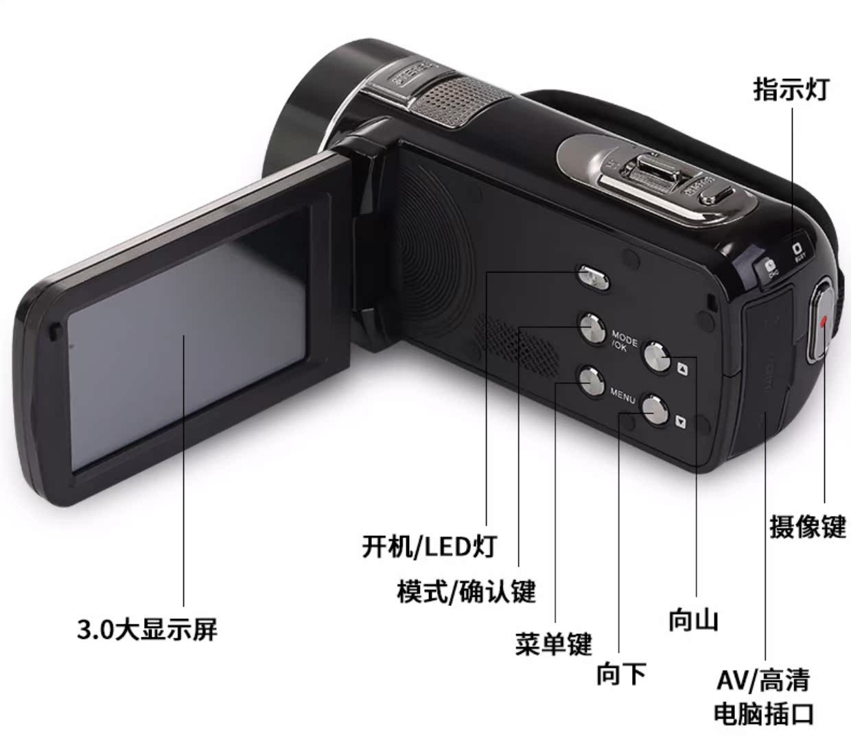 Canolang kỹ thuật số HD camera DV hẹn giờ máy ghi âm kỹ thuật số chuyên nghiệp du lịch nhà cưới